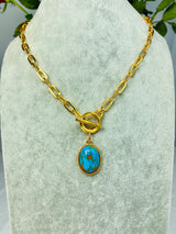 Natural Blue Stone Necklace