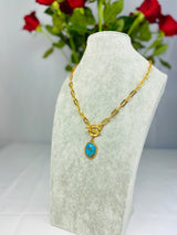 Natural Blue Stone Necklace