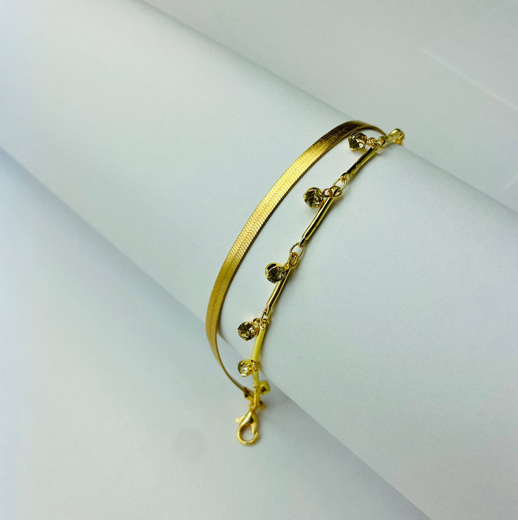 Buy Beautiful Party Wear Heart Design Stone Finger Ring Bracelet Design  Gold Plated Jewellery